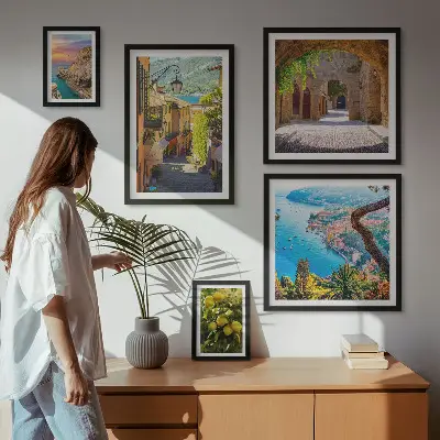 Bildergalerieset für die Wand mit dem Motiv Bezaubernder Meerblick