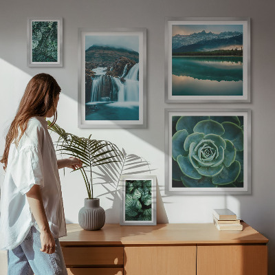 Bildergalerie-set für die wand Grüne Pflanzen, Wasserfälle, Natur
