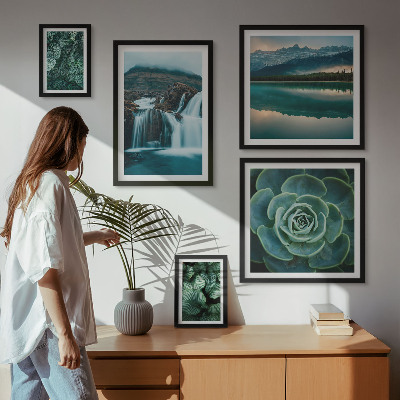 Bildergalerie-set für die wand Grüne Pflanzen, Wasserfälle, Natur