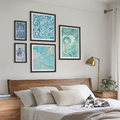 Bildergalerie-set für die wand Stilvolle türkisblaue Akzente