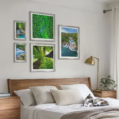 Bildergalerie-Set für die Wand Wasserfälle und grüne Landschaften