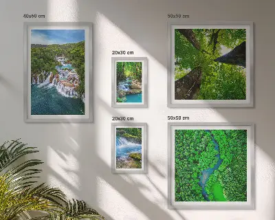 Bildergalerie-Set für die Wand Wasserfälle und grüne Landschaften