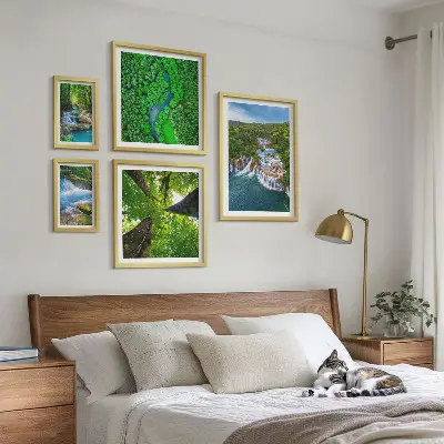 Bildergalerie-Set für die Wand Wasserfälle und grüne Landschaften