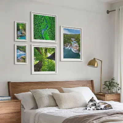 Bildergalerie-Set für die Wand Wasserfälle und grüne Landschaften