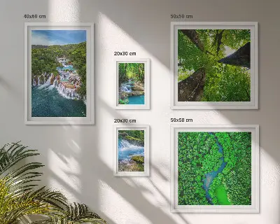 Bildergalerie-Set für die Wand Wasserfälle und grüne Landschaften