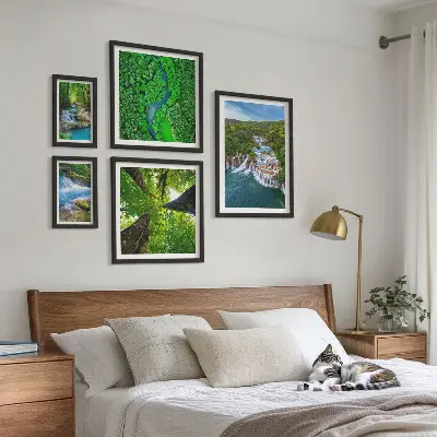Bildergalerie-Set für die Wand Wasserfälle und grüne Landschaften