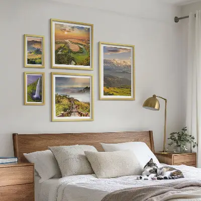 Bildergalerie-Set für die Wand mit Berglandschaften und Wasserfällen