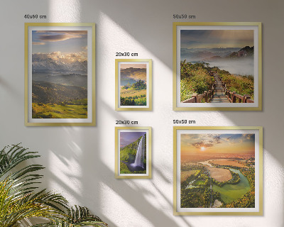 Bildergalerie-set für die wand Berglandschaften, Wasserfälle