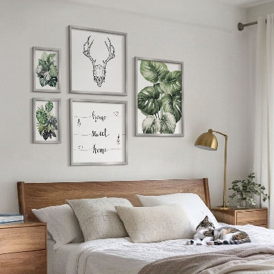 Modernes wandbilder-set Pflanzenmotive mit Naturbezug