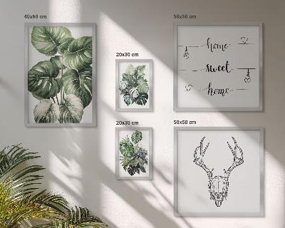 Modernes wandbilder-set Pflanzenmotive mit Naturbezug