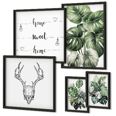 Modernes wandbilder-set Pflanzenmotive mit Naturbezug