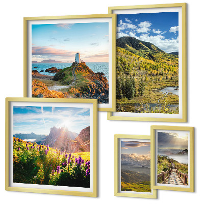 Bildergalerie-set für die wand Berglandschaften Natur
