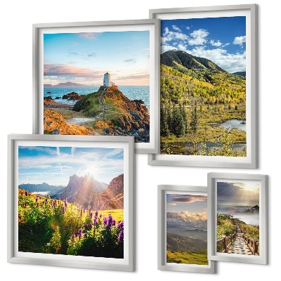 Bildergalerie-set für die wand Berglandschaften Natur