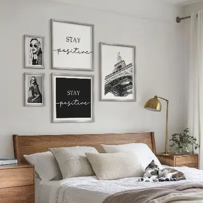 Modernes Wandbilder-Set stilvolle Grafikmotive aus Paris