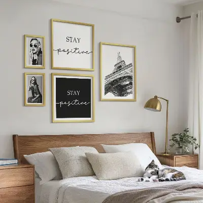 Modernes Wandbilder-Set stilvolle Grafikmotive aus Paris