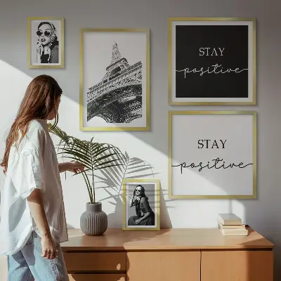 Modernes Wandbilder-Set stilvolle Grafikmotive aus Paris