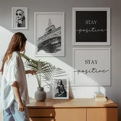 Modernes Wandbilder-Set stilvolle Grafikmotive aus Paris