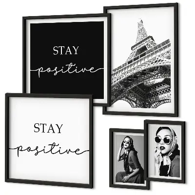 Modernes Wandbilder-Set stilvolle Grafikmotive aus Paris