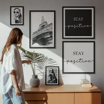 Modernes Wandbilder-Set stilvolle Grafikmotive aus Paris