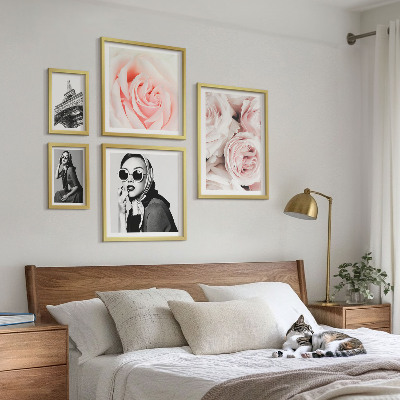 Bildergalerie-set für die wand Stilvolle Porträts von Rosen auf elegante Weise