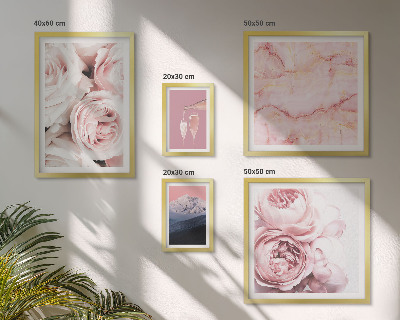 Modernes wandbilder-set Elegante Akzente aus rosa Blüten