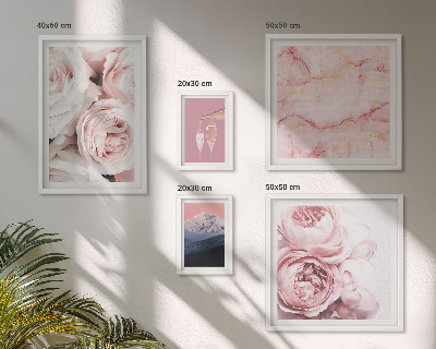 Modernes wandbilder-set Elegante Akzente aus rosa Blüten