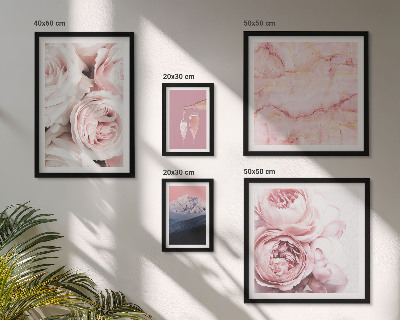 Modernes wandbilder-set Elegante Akzente aus rosa Blüten