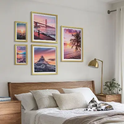 Bilderset Meereslandschaften mit Palmen fürs Sofa