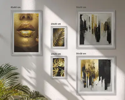 Bildergalerie-Set für die Wand mit glamourösen Pflanzengesichtern