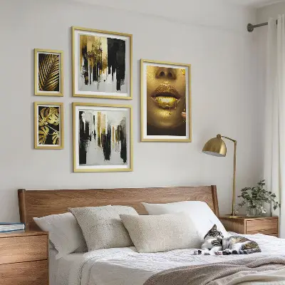 Bildergalerie-Set für die Wand mit glamourösen Pflanzengesichtern
