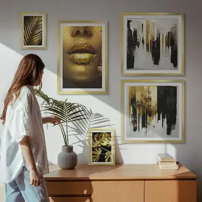 Bildergalerie-Set für die Wand mit glamourösen Pflanzengesichtern