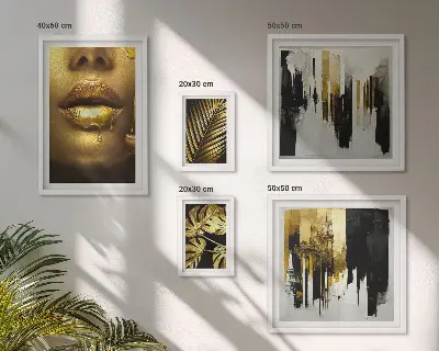 Bildergalerie-Set für die Wand mit glamourösen Pflanzengesichtern