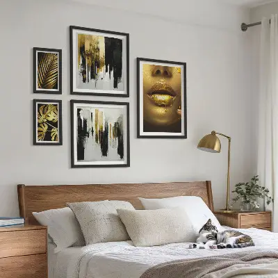 Bildergalerie-Set für die Wand mit glamourösen Pflanzengesichtern