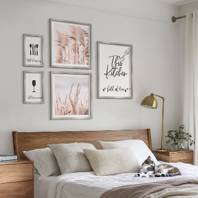 Modernes wandbilder-set Boho-Küche – Liebe zum Kochen