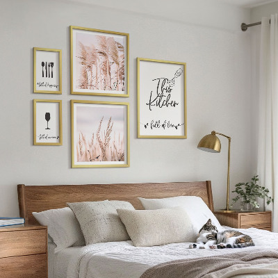 Modernes wandbilder-set Boho-Küche – Liebe zum Kochen