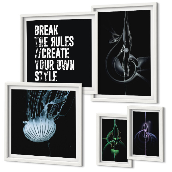 Bildergalerie-set für die wand Abstrakte kreative Motive