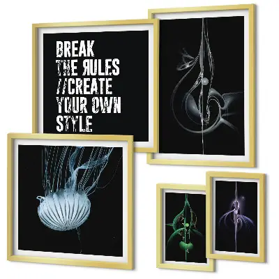 Bildergalerie-Set für die Wand mit abstrakten kreativen Motiven