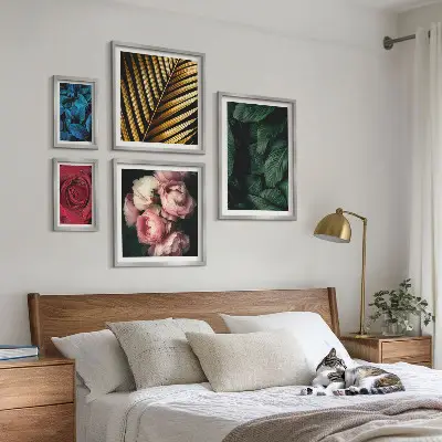Wandbilder-Set mit Pflanzenmotiven