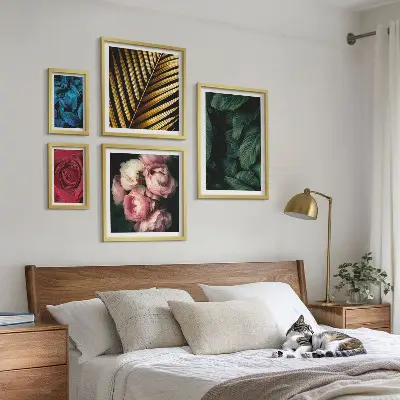 Wandbilder-Set mit Pflanzenmotiven