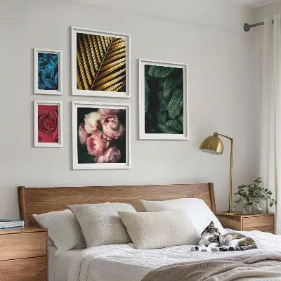 Wandbilder-Set mit Pflanzenmotiven