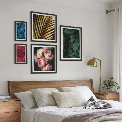 Wandbilder-Set mit Pflanzenmotiven