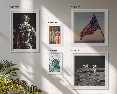 Modernes wandbilder-set Amerikanische Symbolik der Geschichte
