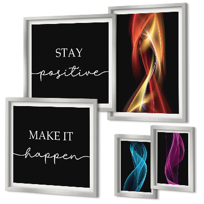 Modernes wandbilder-set Zitate, Lichtmuster, Inspirationen