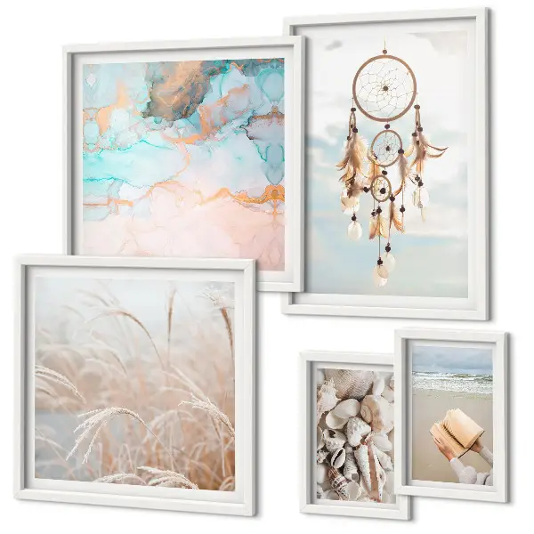 Bildergalerie-Set für die Wand Boho-Träume mit Strand- und Naturmotiven