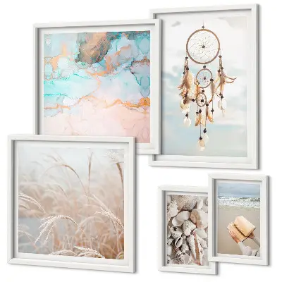 Bildergalerie-Set für die Wand Boho-Träume mit Strand- und Naturmotiven