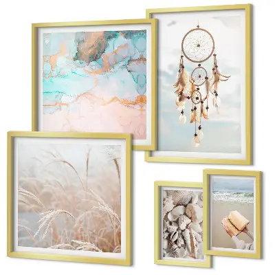 Bildergalerie-Set für die Wand Boho-Träume mit Strand- und Naturmotiven