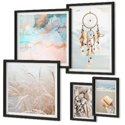 Bildergalerie-Set für die Wand Boho-Träume mit Strand- und Naturmotiven