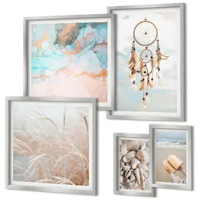 Bildergalerie-Set für die Wand Boho-Träume mit Strand- und Naturmotiven