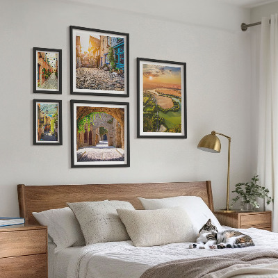 Modernes wandbilder-set Charmante, malerische Straßen