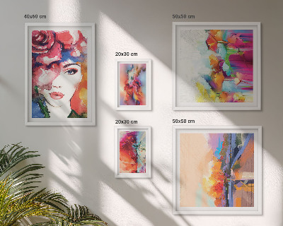 Bildergalerie-set für die wand Farbenfrohe abstrakte Porträts